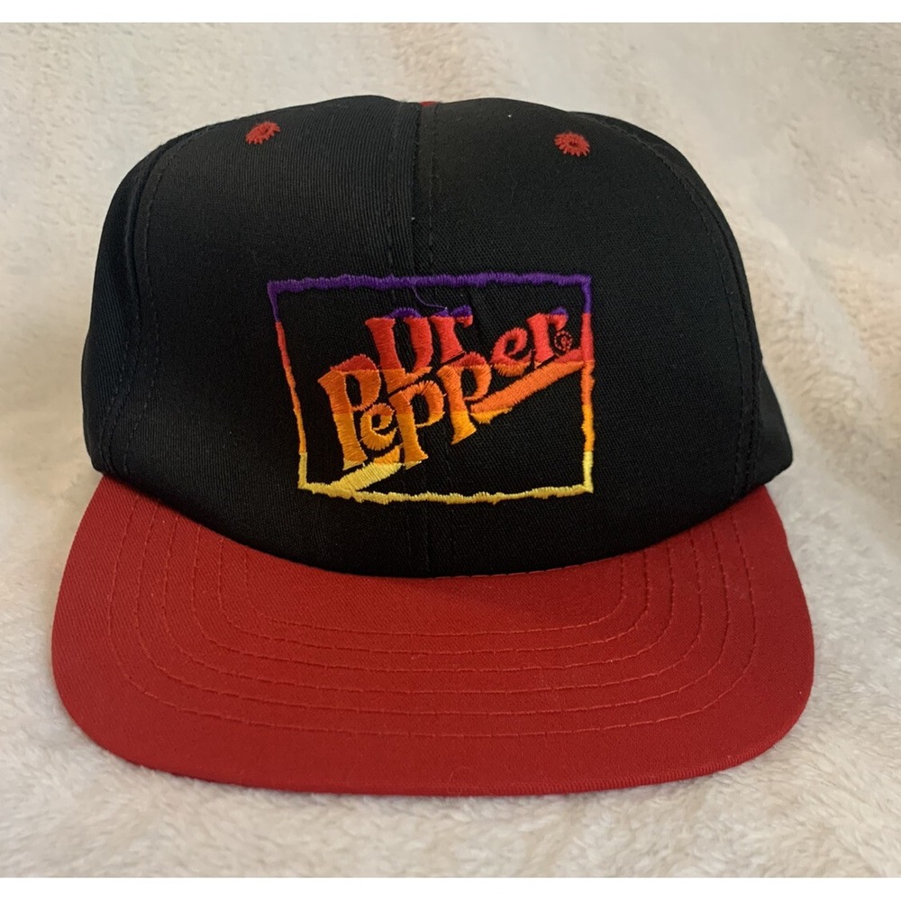Vintage Dr. Pepper Soda Multi Color Logo Snapback Hat, Stylemaster USA Brand